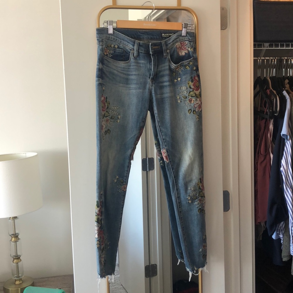 Blank NYC embroidered jeans